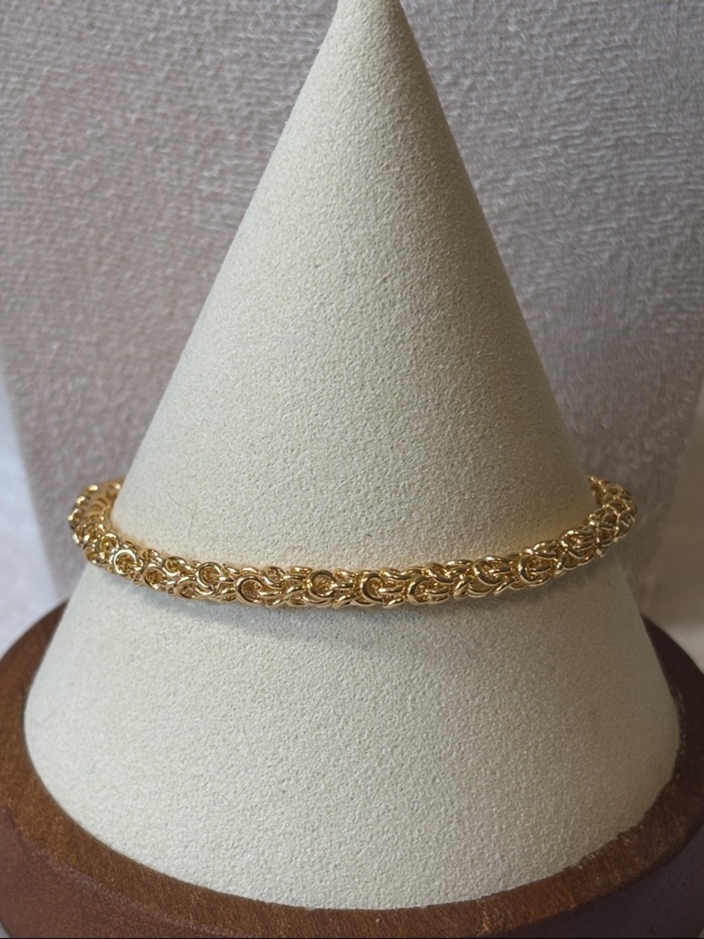 4mm Byzantine Anklet 18k Yellow Gold Filled 10”-12”
